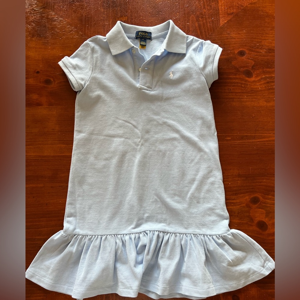 Polo Ralph Lauren Girls Dress in Cornflower Blue - Size 6X
